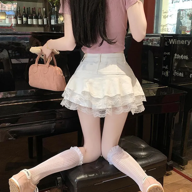 MISS VIGOR Denim Short Skirts Women's-4