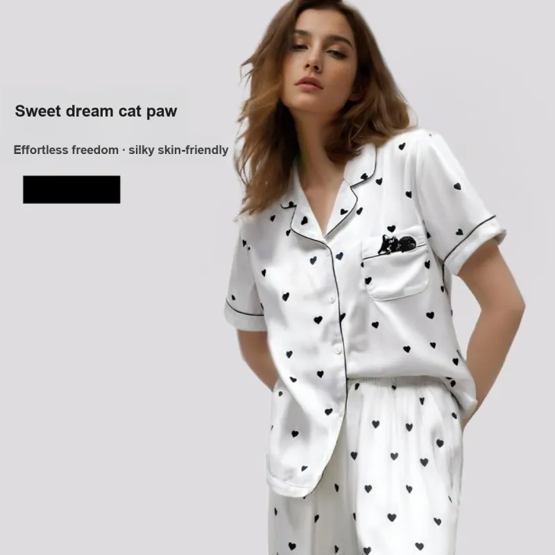 MY BODY Ice Silk Pajama Set Women's-1