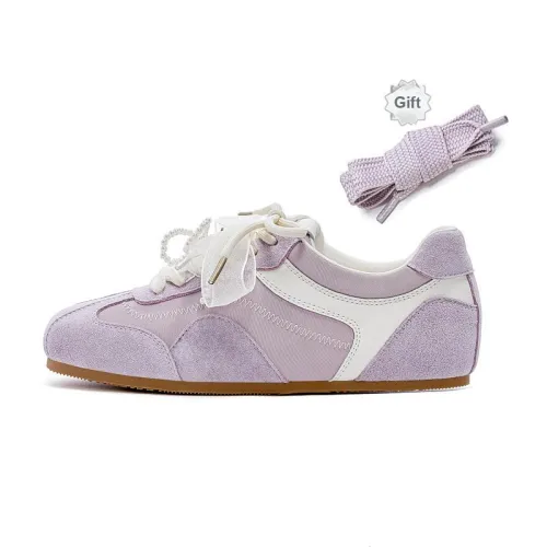 JOSINY Casual Shoes Women's Low Top Ecru/Light Purple/Yellow