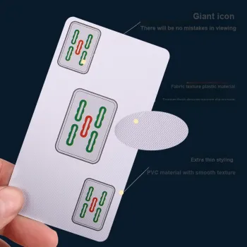 ZIHU Mahjong Poker Cards 144 Sheets Of National Trendy PVC Plastic Waterproof Matte Feel Poker Cards