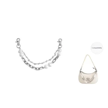 Luxury Care Artisan Workshop Metal Decoration Chain Single Purchase Bag Strap Women's Silver