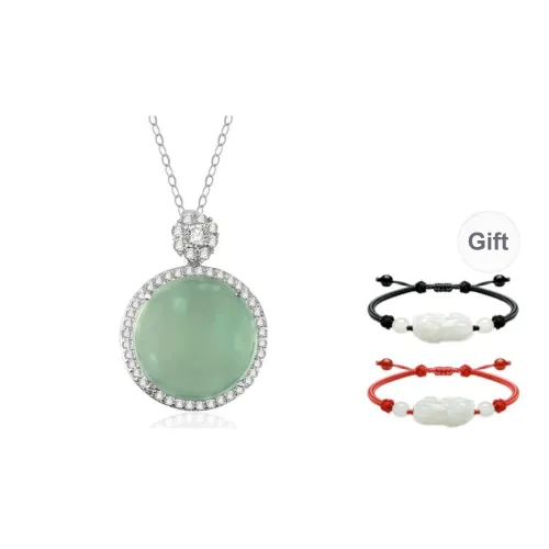 Yi Zhen Ge Ice Glutinous Jadeite Necklaces Women's