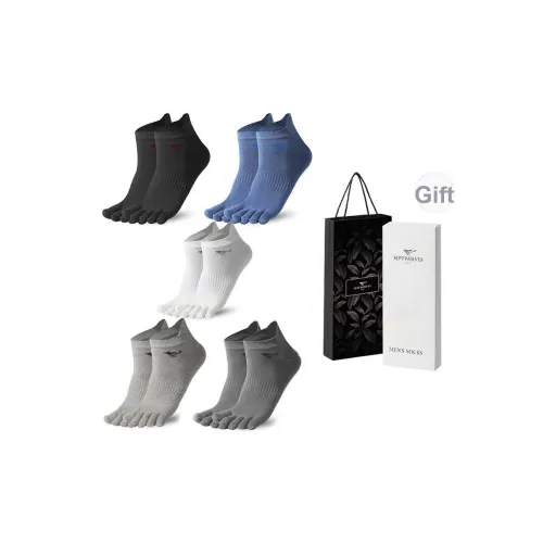 SEPTWOLVES Низкие носки Мужские 5 пар набор в подарочной коробке + сумка для покупок