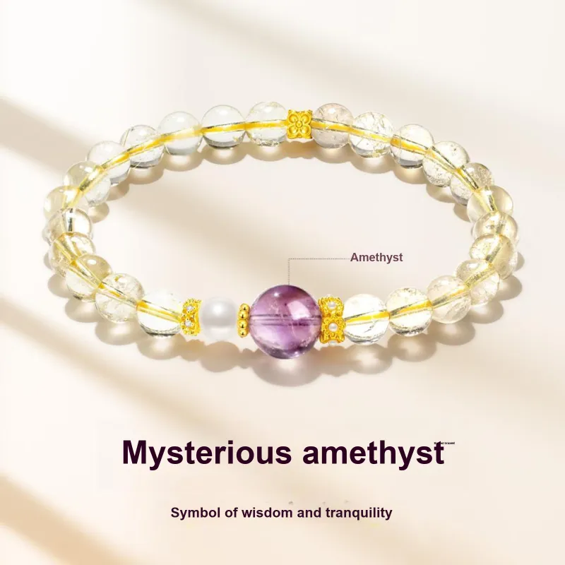 Jodie&Kevin Gold Rutilated Quartz Bracelets Women's-3