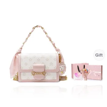 JUST STAR Artificial Leather Shoulder Bag Crossbody Bag Handbag Regular Women's Pink/White/Blue