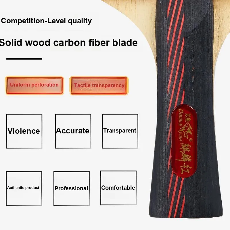 DOUBLEFISH Ping Pong Paddles Unisex All Wood-2