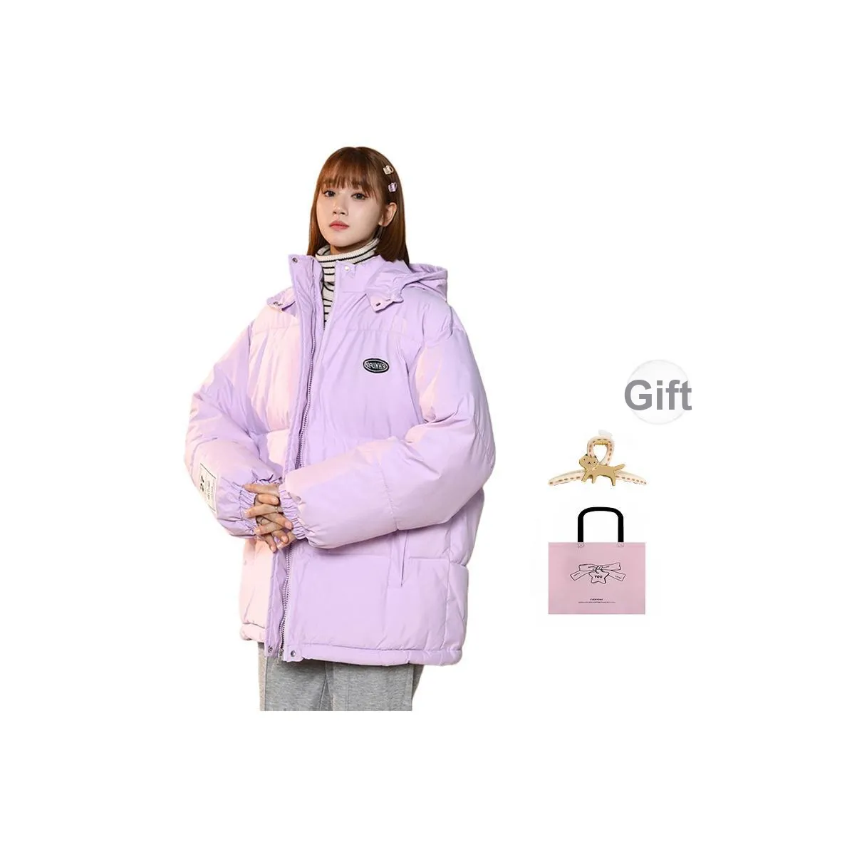 EVPGB Фиолетовый Женский пуховик