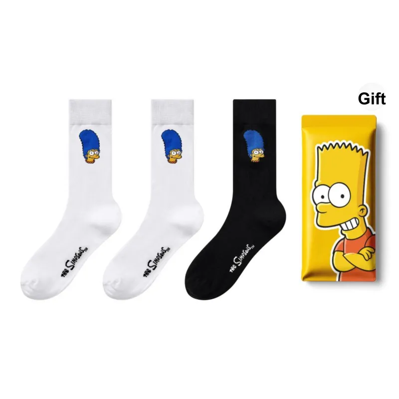 The Simpsons Mid Calf Socks Unisex Shopping Bag 3 Pack-0