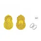 Solid Gold Tai Sui Gourd Cell Phone Sticker with Mobius Couple Rings As A Gift