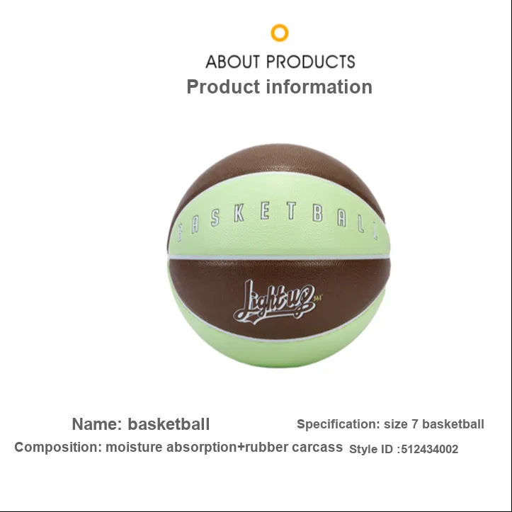 361° Moisture Absorbing Leather Basketball Green Brown Size 7 Training Unisex-3