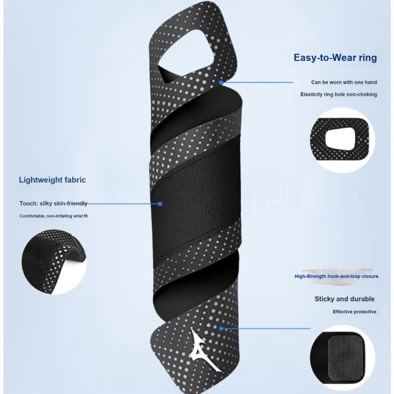 Mizuno Tennis Soccer Basketball Wristbands Breathable Protective Black Polyamide Unisex-1