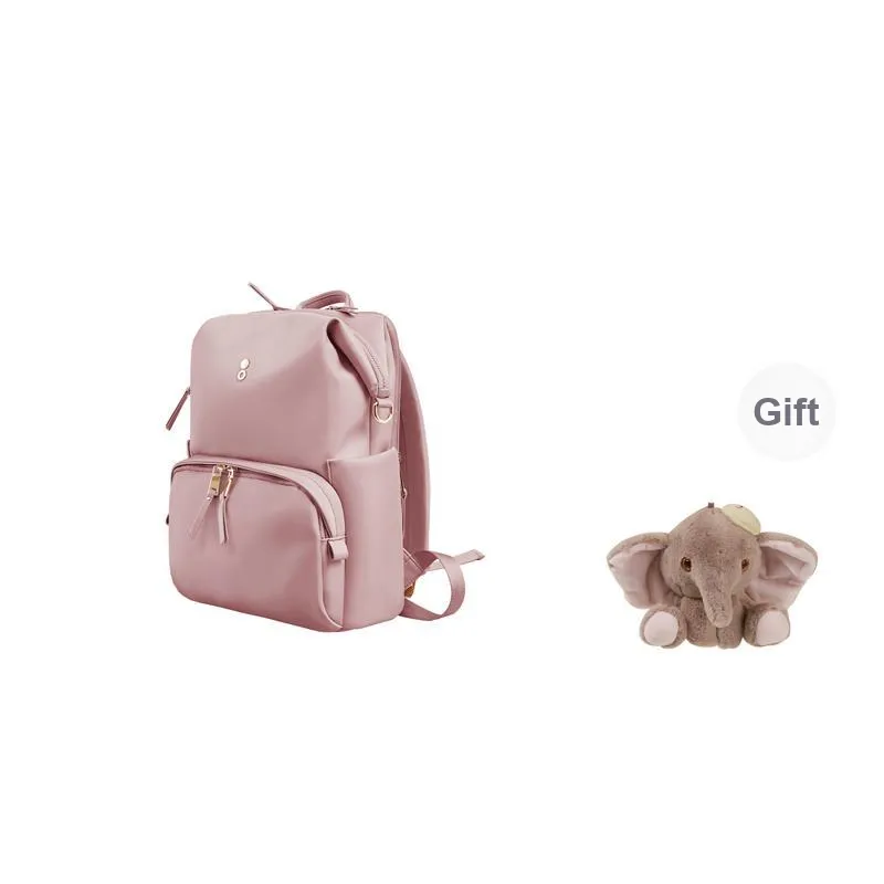 ECHOLAC Fabric Backpack Women's Gray/Pink/Black/Orange/Lake Green-7
