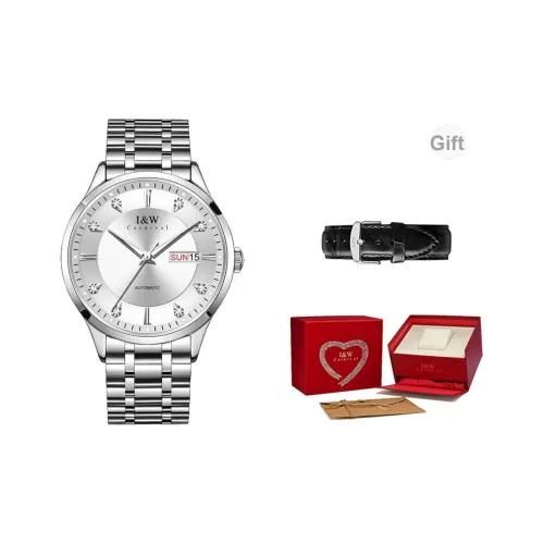 I W CARNIVAL HWGUOJI Автоматический механический механизм нержавеющая сталь ремешок для часов мужские часы многоцветный циферблат часов