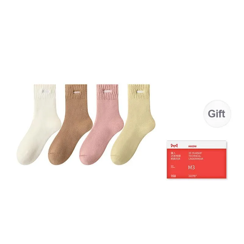 MIIOW Mid Calf Socks Women's Shopping Bag Combo Set-17
