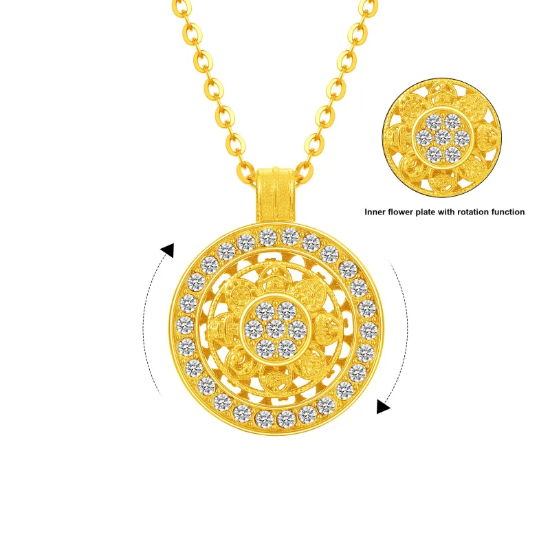 Lao Feng Xiang S925 Silver Necklaces Women's-1