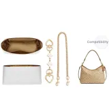 Hobo Bag Three-Piece Set[Brown Liner+Four-Leaf Clover Extender Chain+Decorative Chain]