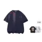 Navy Blue (with Random Print Short-Sleeved)