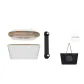 [Two-Piece Set]TB Tote Medium Size DuPont Paper Waterproof Liner+Black Shoulder Pads