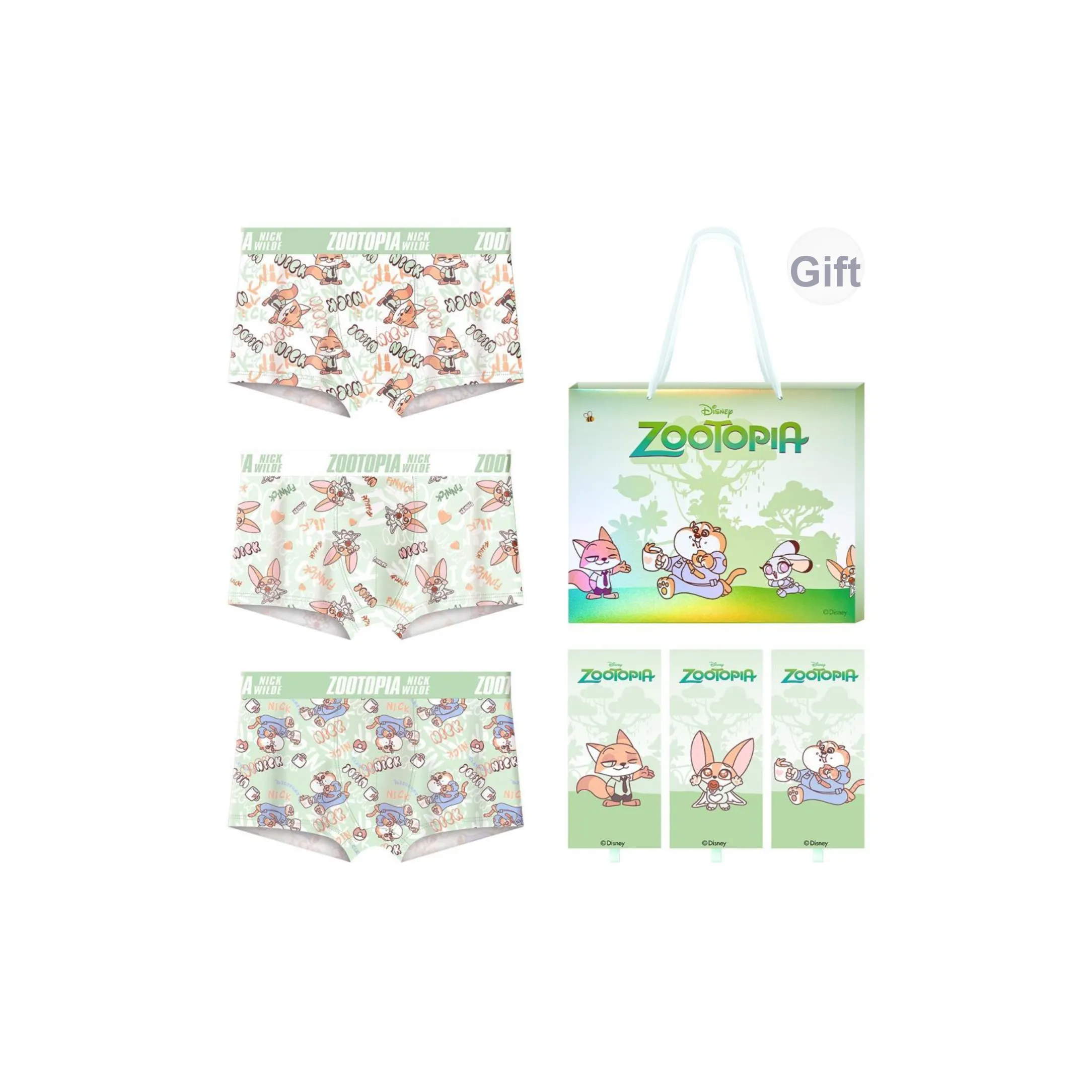 Disney Zootopia Series Боксеры Мужской Набор в Коробке
