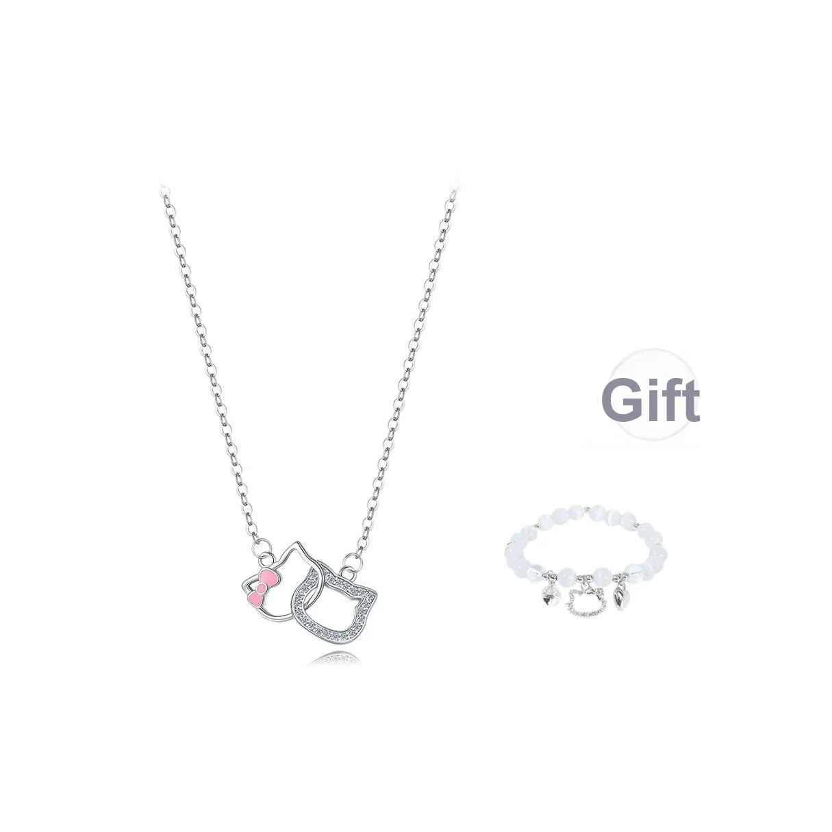 MUYAN Титановое стальное ажурное ожерелье с кошкой женское