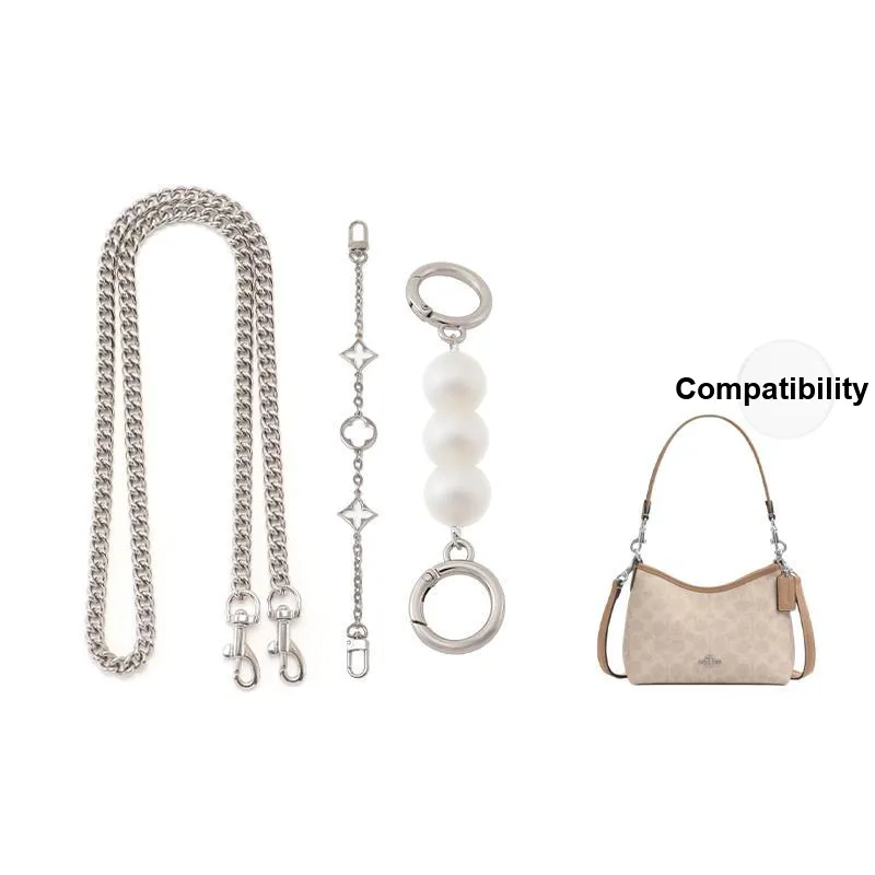 Gloya Metal Bag Strap Women's Silver-9