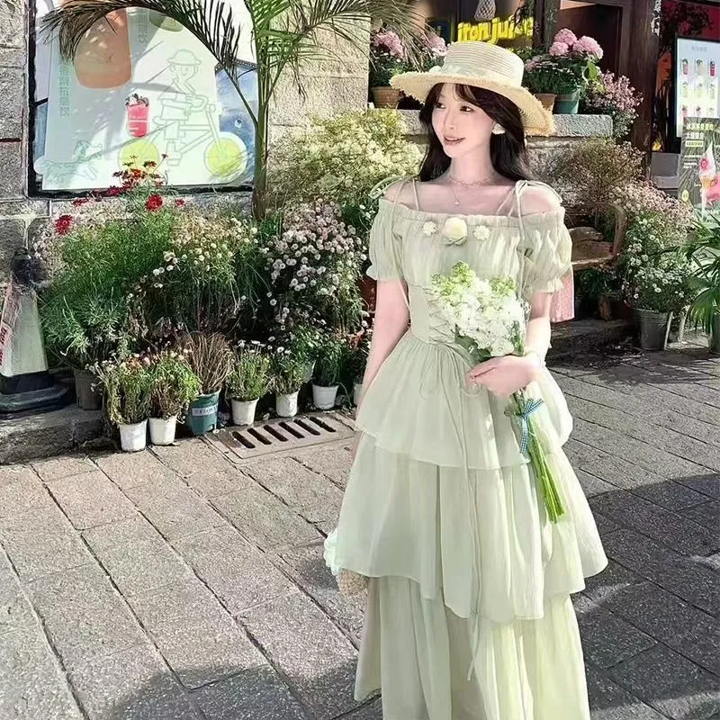 AINUOERMY Short Sleeved Dress Women's-9