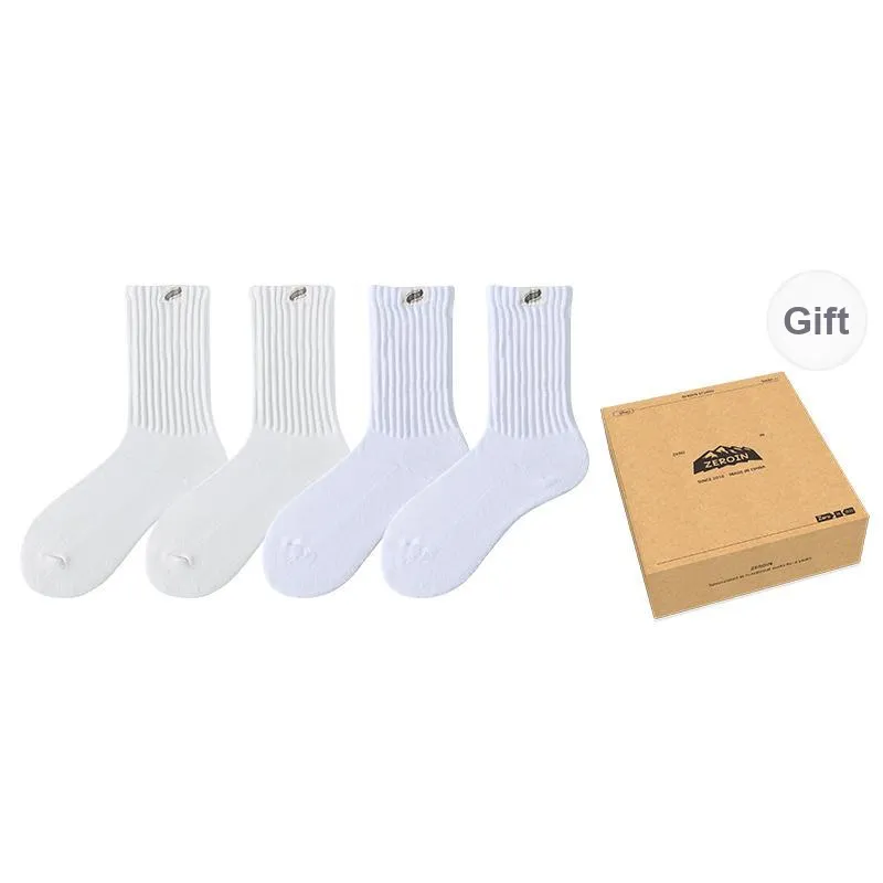 ZEROIN Mid Calf Socks Unisex Box 4 Pack-0