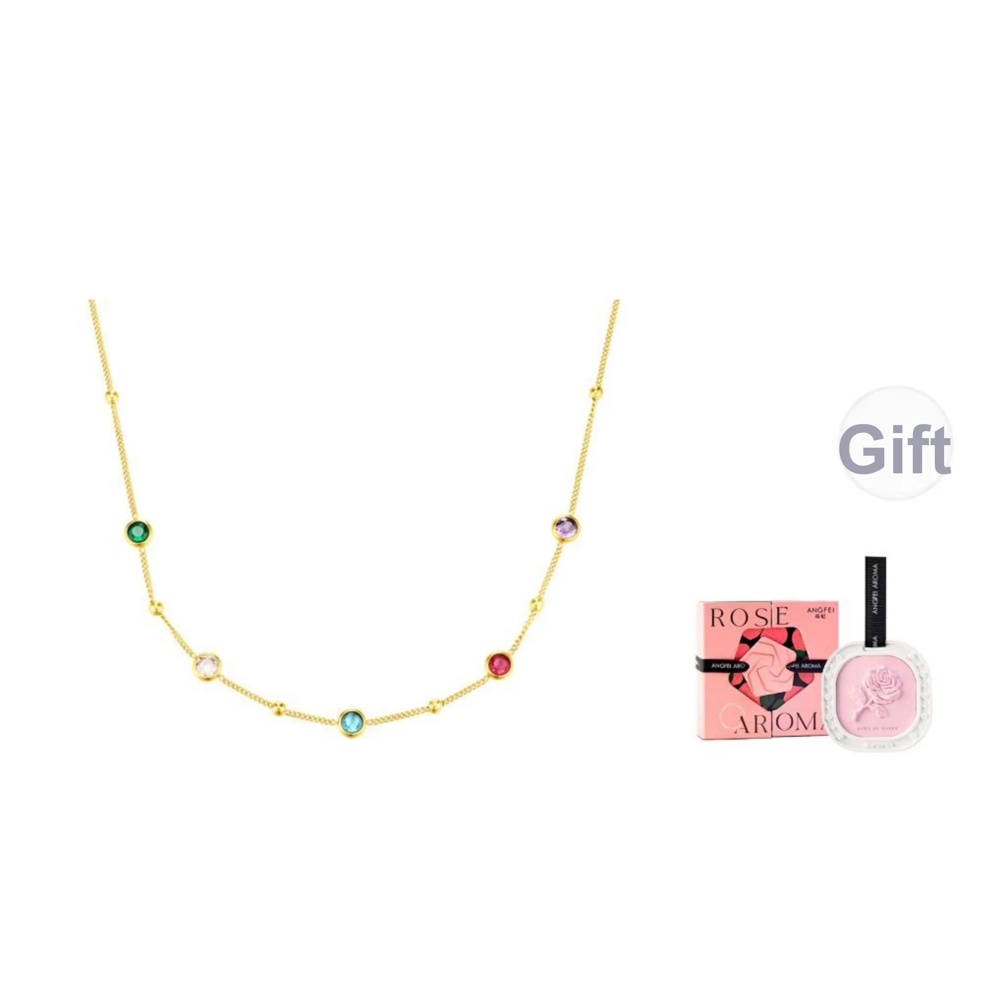 TIANWANG Colored Stone Эксклюзивная цепочка на ключицу регулируемая женская золотая