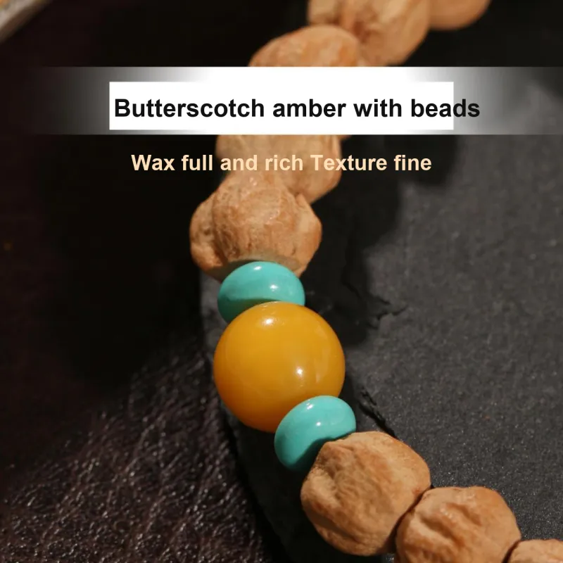 LIBALU Cacumen Platycladi Seeds Bracelets Unisex-13