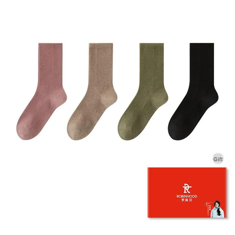 ROBINHOOD Mid Calf Socks Women's Box 4 Pack-1