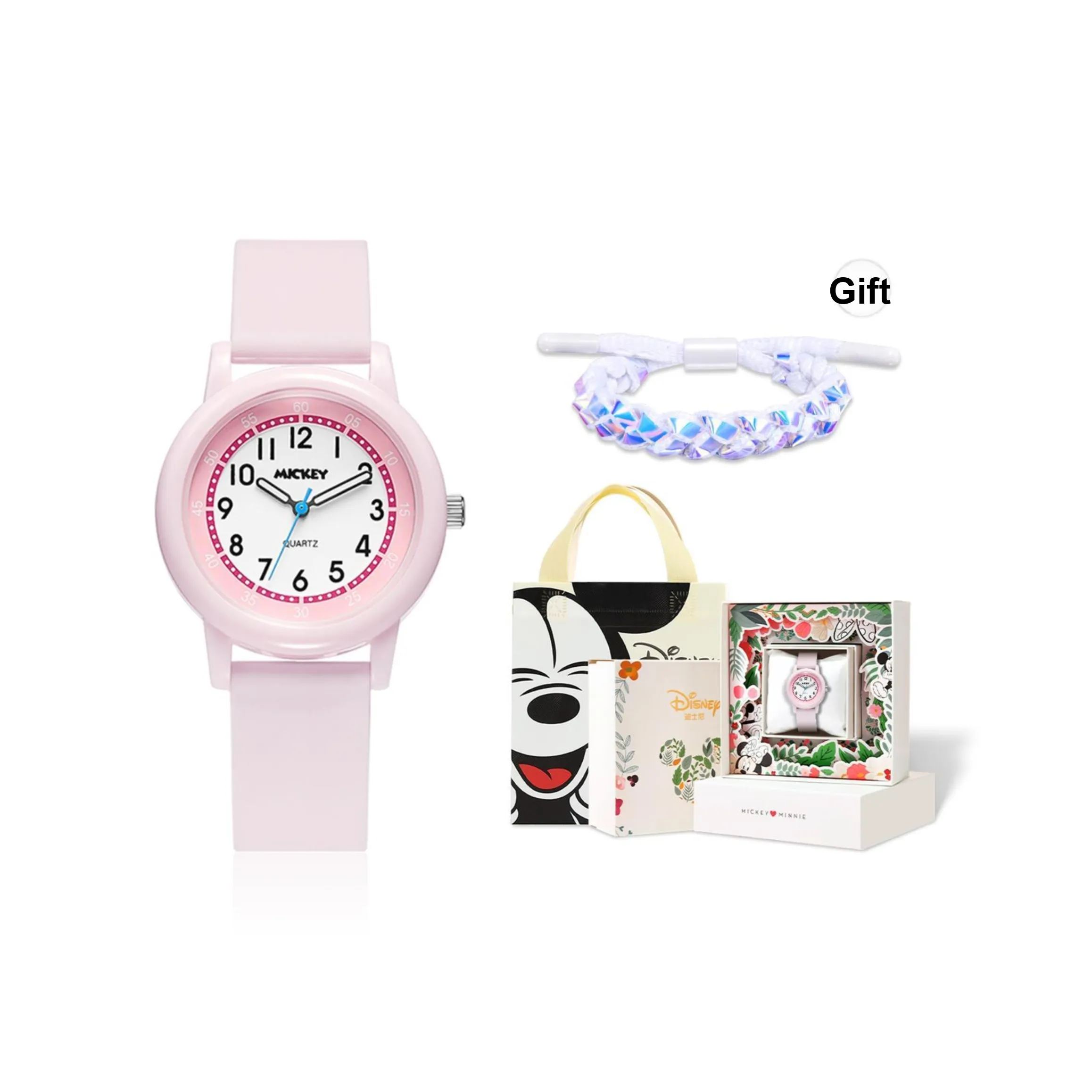 Disney Minnie Series Кварцевый механизм Детский Белый циферблат