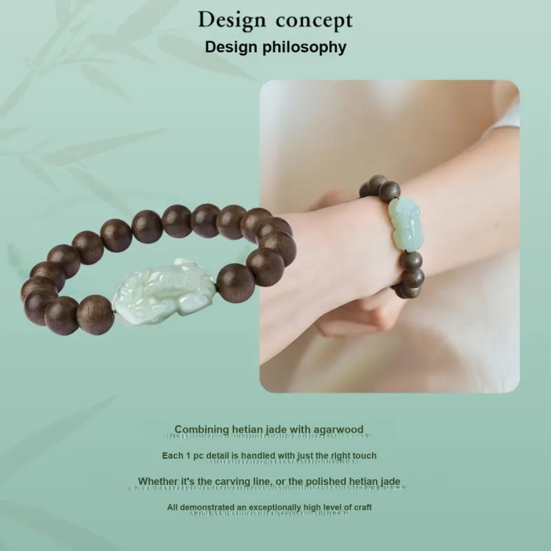 LAOMIAO Hetian Jade Bracelets Green Jade Women's-16