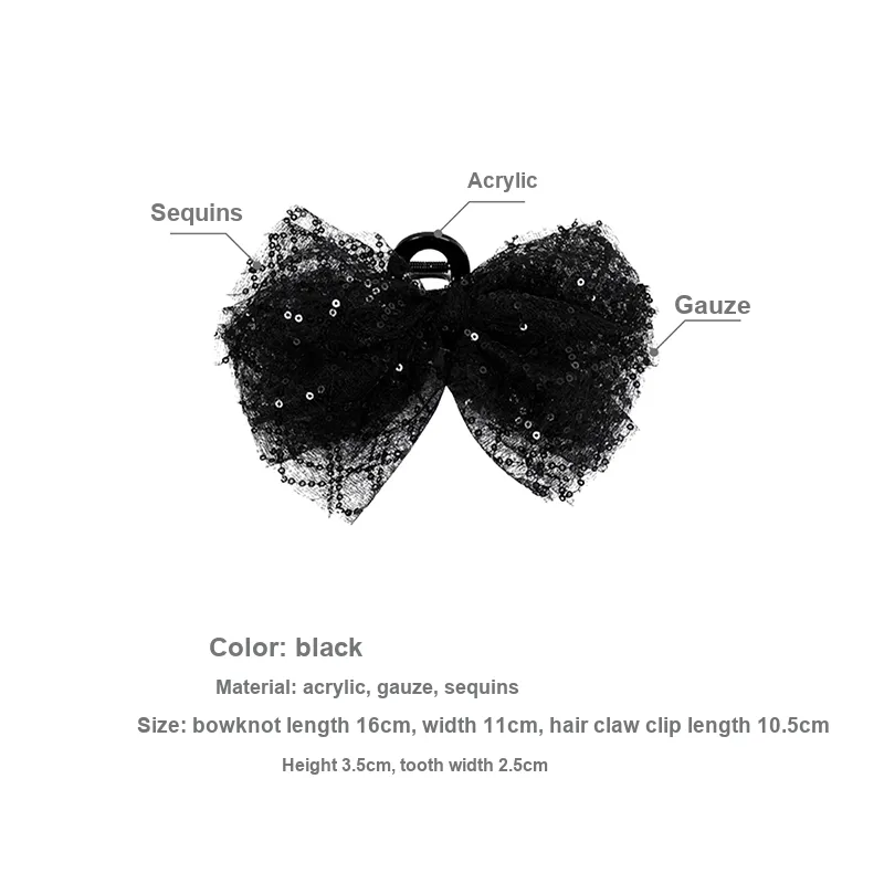Yiru Acrylic Gauze Hair Clip Hair Claw Clip Women's-2
