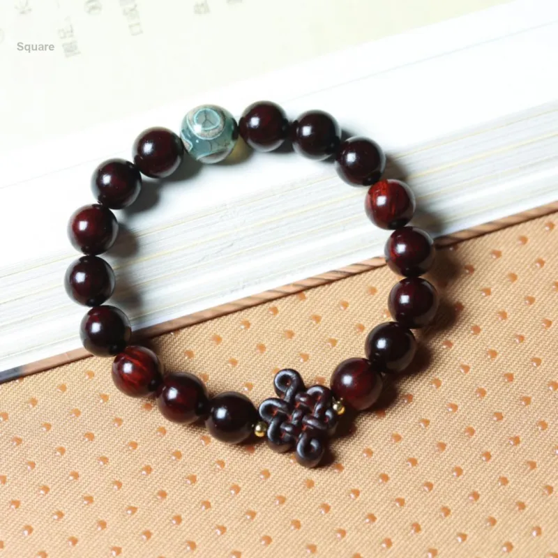 Finger Carpenter Small leaved Rosewood Wooden Bracelets Unisex-2