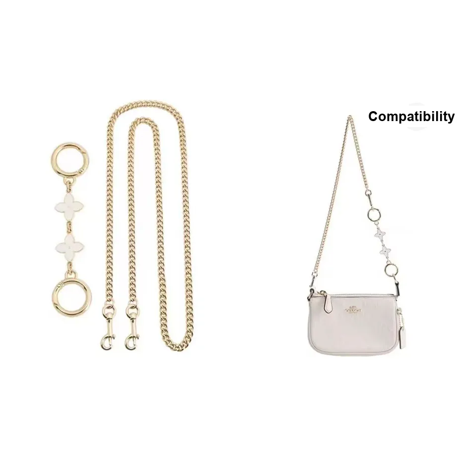 Modified Sauce Металл Сумка Ремень Женская Белый Золотой Тон