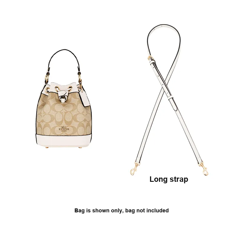 Artificial Leather Crossbody Shoulder Strap Bag Strap Women's White-1