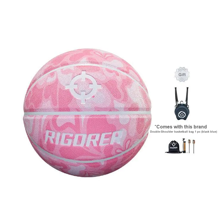 RIGORER Heart PU Basketball Pink Size 7 Ball Training Unisex-13