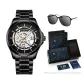 Black Case Black Dial Steel Band[RIETI Brand Sunglasses Clothing Sets]