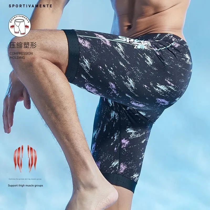 LOTTO Swimming Shorts Men's Black Green-3