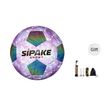SIPAKESPORT Size 4 5 Size Soccer PU Machine Stitched Soccer Ball Unisex Starry Sky Purple