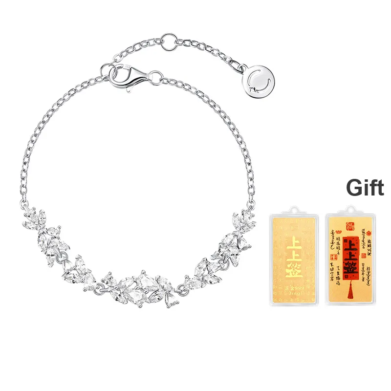 FANCI Wisteria Flower Series S925 Silver Bracelets Women's