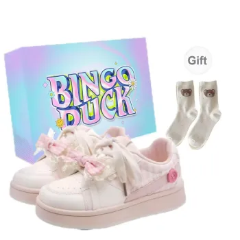 BINGO DUCK Slip Resistant And Breathable Low Top Skateboard Shoes Women's