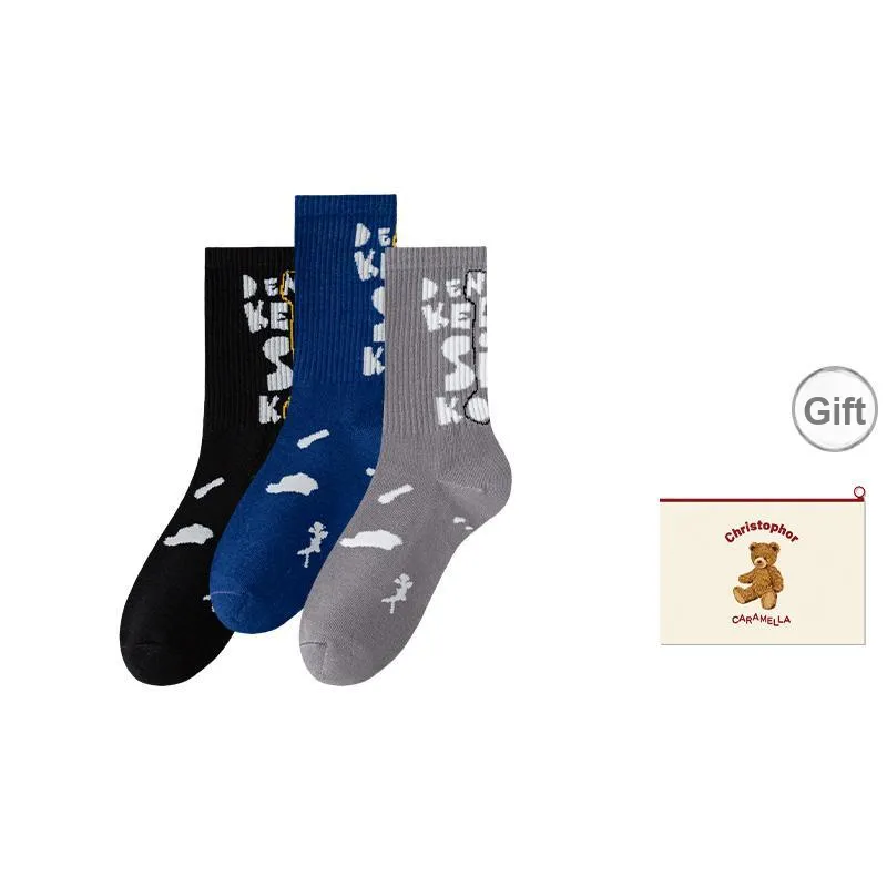 Caramella Mid-Calf Socks Men's Shopping Bag Combo Set-20