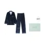 [Gift Box Set]mov Blue Base Letter Pleuche Men's Clothing Sets