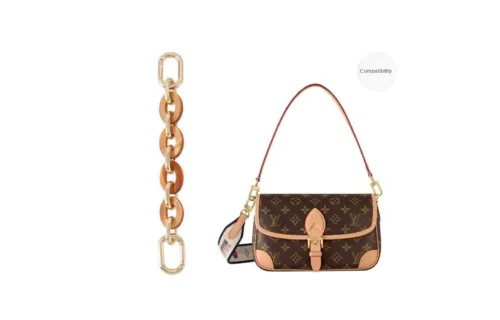 Lan Bao Fan Resin Shoulder Strap Accessories Women's Brown