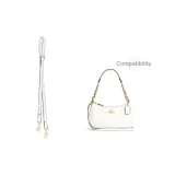 Coach Crossbody Bag in Glacier White with Adjustable Gold-Tone Buckle 90-120cm Shoulder Strap