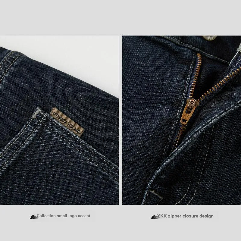 HLA Jeans Men Blue Gray Denim Gradient Dark 6E-3