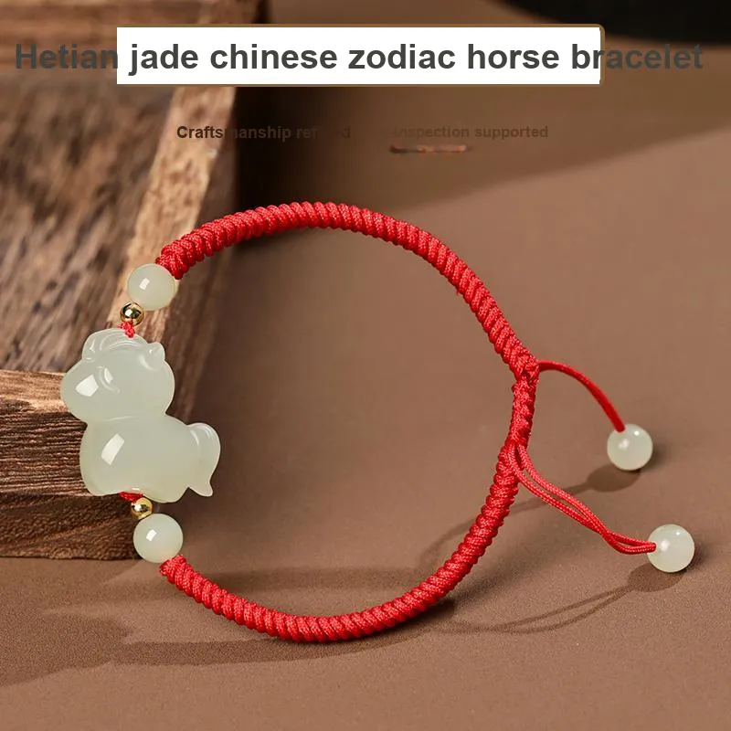 KUNYUYAO Hetian Jade Bracelets Pale Greenish White Jade Unisex-25