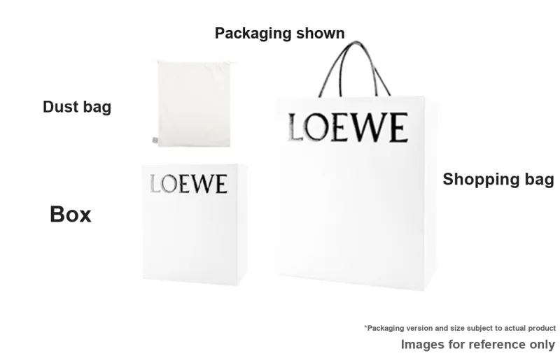 LOEWE Raffia Tote Bag, Shopping Bag, Shoulder Bag Medium Size Women's Beige & Black-5