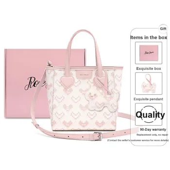 ROSEDAWN PVC Handbag Small Size Women's Peach Pink/Languid Black